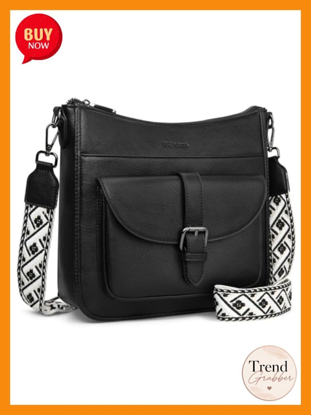 Anti-Theft Faux Leather Hobo Crossbody Bag with Magnetic Snap